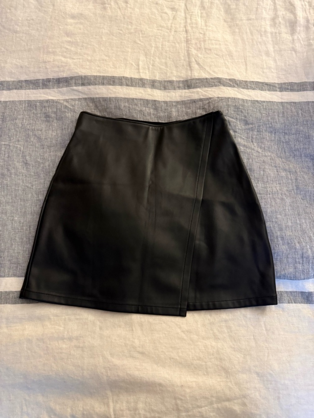 Hollister Black Faux Leather Mini Skirt